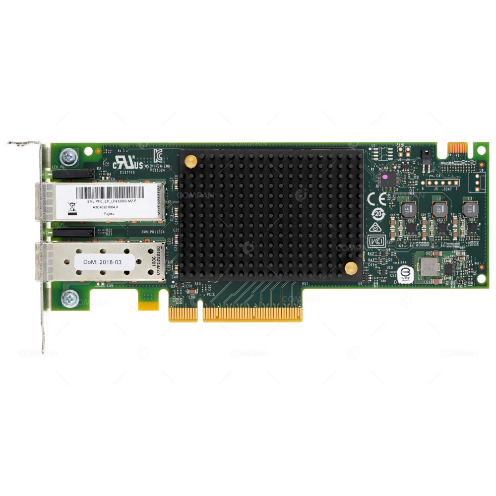 A3C40201684 LP  FUJITSU DUAL PORT 32G FIBRE CHANNEL PCIE X8 HOST BUS ADAPTER LOW PROFILE FOR RX2540 M5